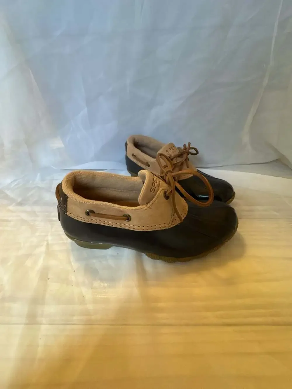 Sperry Women's Saltwater 1-Eye Duck Shoe Light Brown STS85458 Size 6